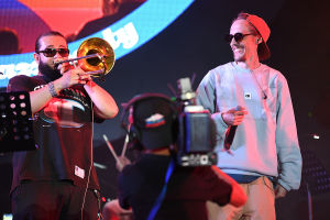 Rap musician Timur Check (Timur Saed Shakh) performs at the Koktebel Jazz Party 2020 international jazz festival in Crimea