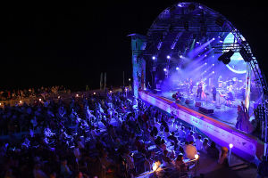 Rap musician Timur Check (Timur Saed Shakh) and Wild Brass band perform at the Koktebel Jazz Party 2020 international jazz festival in Crimea