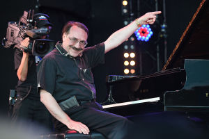 Jazz pianist Daniil Kramer performs at the Koktebel Jazz Party 2020 international music festival in Crimea