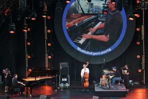 Daniil Kramer Trio performs at the Koktebel Jazz Party 2020 international music festival in Crimea