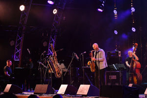 Jazz musician Sergei Golovnya performs at the Koktebel Jazz Party 2020 in Crimea