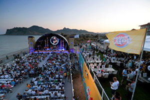 Spectators at the 17th Koktebel Jazz Party international music festival