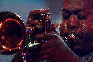 Sergey Vasilyev Quintet band member (Russia-US) performing at the Koktebel Jazz Party