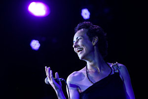 Singer Yulia Chicherina (Russia) performing at the XVII International Koktebel Jazz Party festival