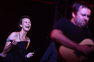 Singer Yulia Chicherina (Russia) performing at the XVII International Koktebel Jazz Party festival