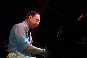 Musician Yakov Okun at the 17th Koktebel Jazz Party international music festival