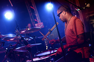 Musician Phillip Walker performs at the 17th Koktebel Jazz Party international music festival