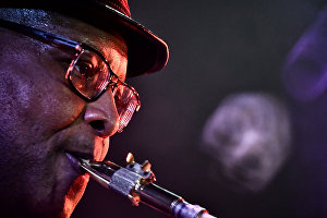 Musician Reggie Oliver at the 17th Koktebel Jazz Party international music festival